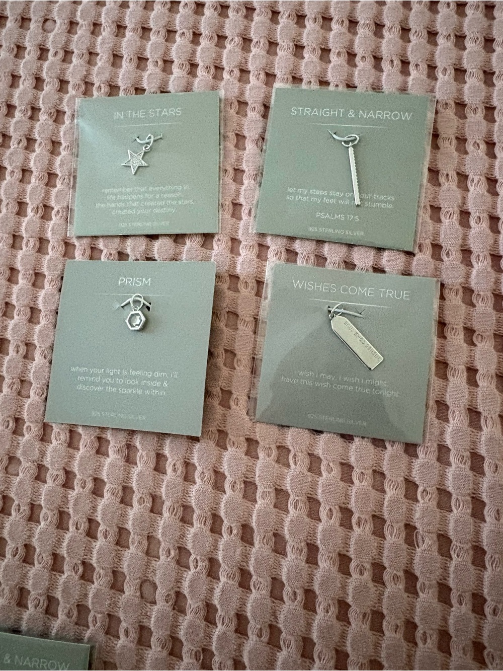 Origami Owl Silver Charm Necklace Lot (Star, Bar, Prism, Hexagon)